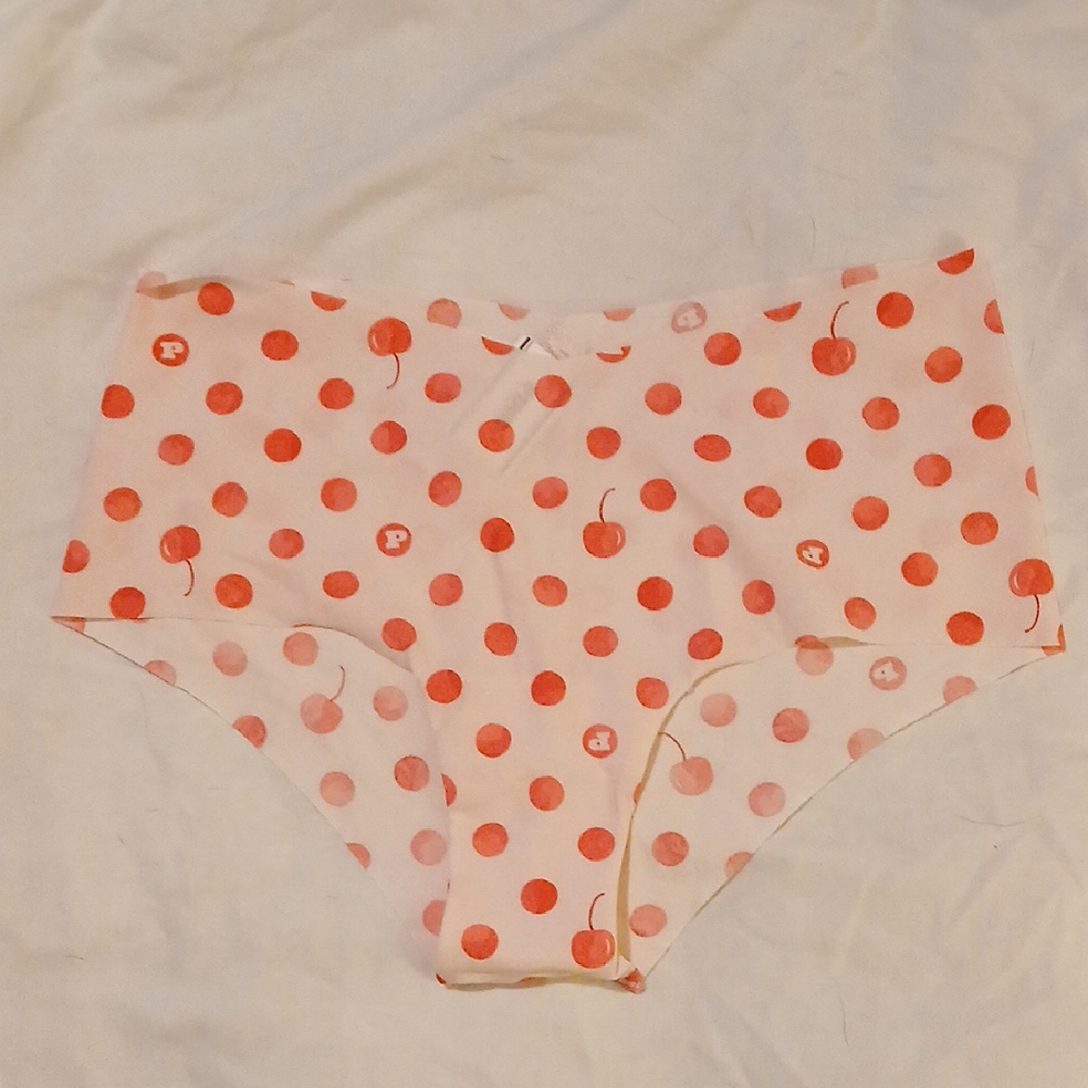 PINK Victoria's Secret Cherry Print No Show Cheeky.